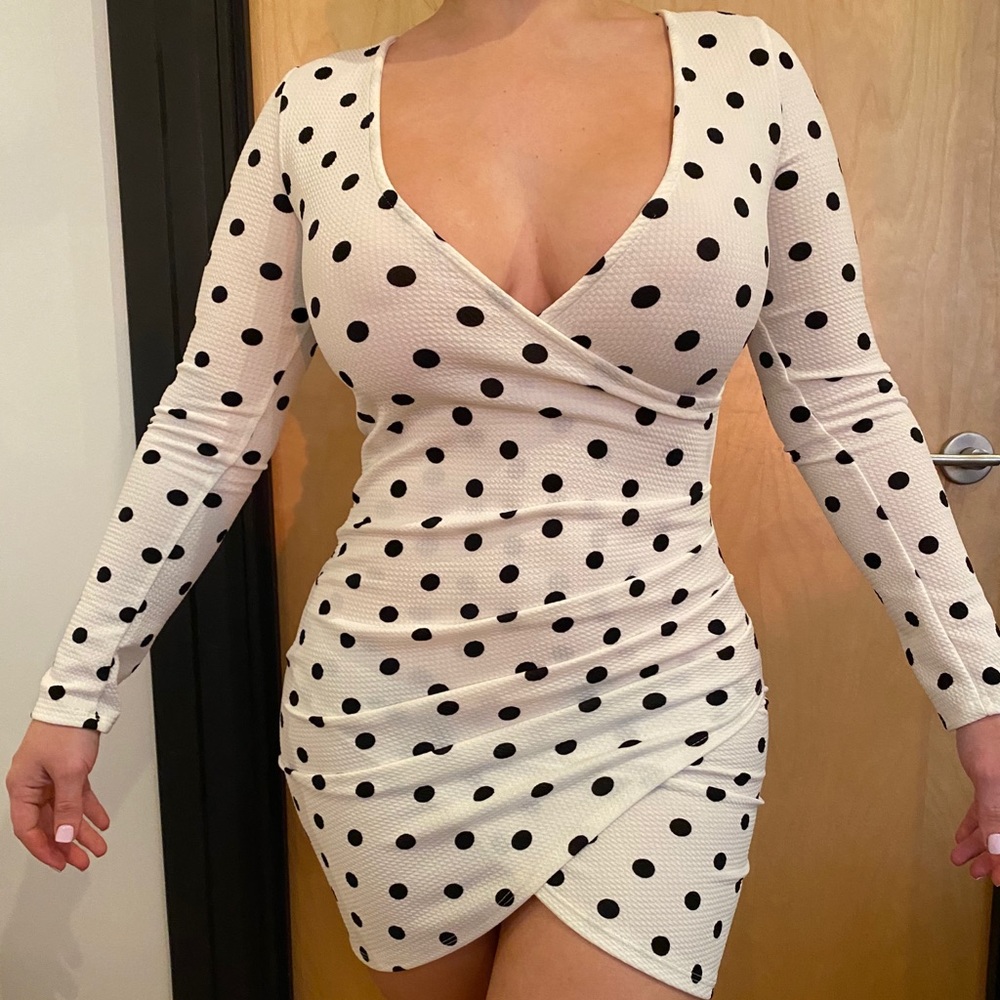 Polka dot mini dress